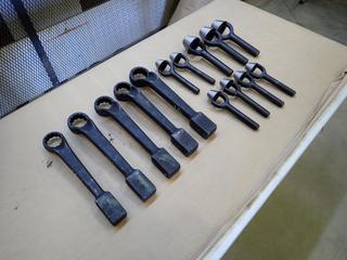 Qty Of Heavy Duty Arch Punches And 12 Point Offset Striking Wrenches, 1 In., 1 1/2 In., 1 1/3 In., 1 5/16 In.   (J-3-3)