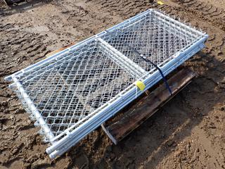 (4) High Galvanized Single Gates, 32 In x 6 Ft.  