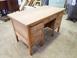 Antique 6-Drawer Office Desk  (SC)