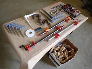 Qty Of Clamps, Nails, Screws, Shackles, Wall Mounts And Assorted Supplies  (C-2)