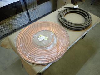 Qty Of 5/8 In. Annealed Copper Tubing c/w  Goodyear 13/32 In. Tubing *Note: Lengths Unknown*  (F-2)