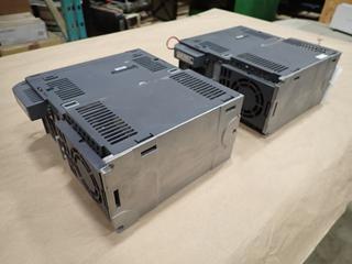 (2) Mitsubishi Model MR-J3-200B 2kw Ac Servo Drivers, MRJ 3200B, 2000W  (D-2)