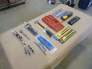 Qty Of Sockets, Bits, Ratchet, Socket Bit Set And Assorted Supplies  (C-2)