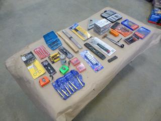 Qty Of Assorted Bits, Incomplete Punch Set, Measuring Tapes, Sockets And Assorted Supplies  (D-1)