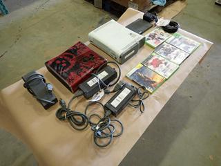 Gears Of War Xbox 360 Console c/w Xbox 360 Console, Assorted Games And Misc Supplies  (P-4-3)