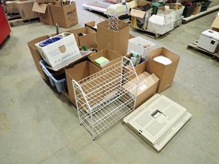 Qty Of Bowls, Containers, Shoe Rack, Pans, Coffee Maker And Assorted Household Supplies  (M-1-1)