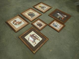 Qty Of Assorted Norman Rockwell Framed Pictures  (M-2-2)