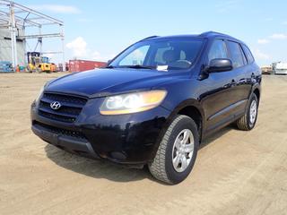 2009 Hyundai Santa Fe SUV c/w 2.7L, V6, A/T, FWD, And 235/70R16 Tires. Showing 226,510km. VIN 5NMSG13D09H236122 *Note: Scratches/Fading On Front Hood, Display Screen For Radio Not Working Properly*
