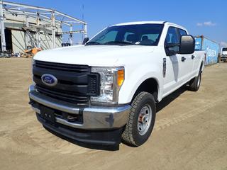 2017 Ford F-350 XL Super Duty Crew Cab 4X4 Pickup c/w 6.2L, V8, 6-Spd A/T, 8 Ft. Box And LT265/70R17 Tires. Showing 091,394Km. VIN 1FT8W3B69HEE75455 *Note: Stereo Missing, Heater/AC Controller Not Working, Check Engine Light On*