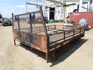 Ventures Manufacturing Inc. 12 Ft. X 8 Ft. X 39 In. Truck Deck w/ Side Rails And Hidden Fifth Wheel Hitch. SN 11105124