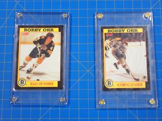 (2) 1991 Printed Score Bobby Orr Boston Bruins Hockey Cards