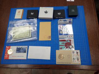 Coin Collections, Including, 1968 Coin Set, 1969 Coin Set, Bicentennial Coin , 1982, Constitutional Coin, 2010 Olympic Winter Games Coin, Plus US Mint Medals and more. 