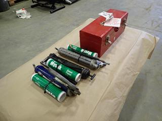 Toolbox c/w (3) Grease Guns And (3) Tubes of #2 General Purpose Grease, (Unused)  (NE)