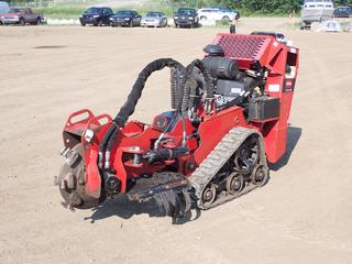 Toro STX26 Walk Behind Stump Grinder c/w Kawasaki FX730V 23.5hp Gas Engine, SN FX730VC94611, Parker Cutter Wheel Hydraulic Pump, 6 In. Tracks, 16 In. Cutting Wheel. Showing 1018hrs. SN 315000334 *Note: Pump Installed @1018hrs, Engine Changed @983hrs, See Documents Tab For Work Orders*