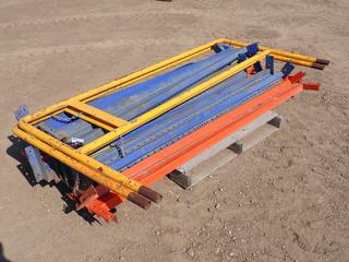 Pallet Racking, (16) Pieces of Cross Beams, 78 In(L), (2) Hand Rails, 87 In(L) X 42 In.(H)