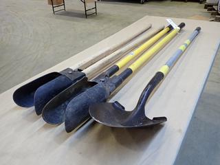 (2) Manual Post Hole Diggers c/w Spade Shovel