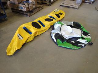 (1) Hydro-Zone Super Sub 6000 Towable Tube Banana c/w (1) Water Tech Inflatable Tube  (N-4-2)