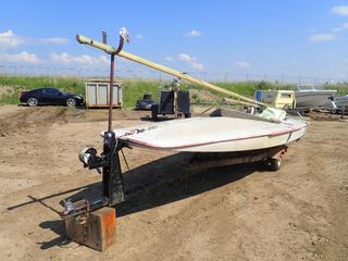 18 Ft. Project Boson Sailboat c/w 15 Ft. Boat Trailer, 1 7/8 In. Ball Hitch And 4.80-8 Tires 