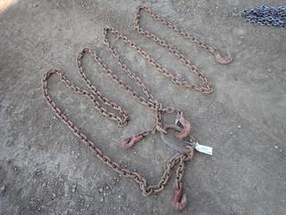 1/2 In. 2-Leg Lifting Chain w/ (2) Hooks, 17 Ft. 4 In. Reach, W.L.L. 20,800Lbs. SN SS4771