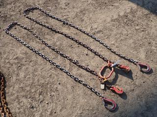 Super Slings Inc. 3/8 In. 2-Leg Lifting Chain w/ (2) Grab Hooks, 13Ft. 1In. Reach, 12,300Lb W.L.L. SN SS28891