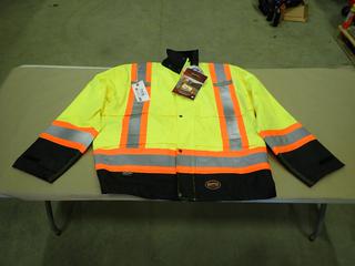 Pioneer 300D Size 2XL Hi-Viz Waterproof Safety Jacket (C-1)