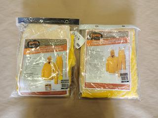 (2) Pioneer Supported PVC 3-Piece Rain Suits, Size Small and XL  (C-1)