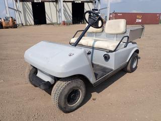 Club Car Golf Cart c/w Kawasaki OHV Gas Engine, 30 In X 40 In. Aluminum Box And 18X8.50-8 Tires. SN AG9628-509949 *Note: No Key, Runs Without Key*