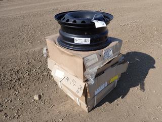 (4) Unused RSSW RSSW 15X6 5-Stud Steel Rims, (1) X42553, (1) X45108, (1) X99126N, (1) X45921