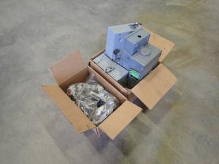 Qty Of Electrical Boxes, Industrial Relay, Sockets, Safety Switch And Assorted Electrical Supplies  (B-1)