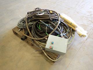 Qty of Assorted Hoses, Cable, Electrical Box And Assorted Supplies