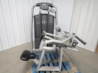 Technogym 2SC Upper Back w/ 190lb. Weight Stack, S/N M846AU-ALM-3, *Rip On Chestpad. (WH)