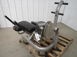 Life Fitness Signature Series SABC Abdominal Crunch, S/N 8070400442, *Rip In Headrest & Backrest* (WH)