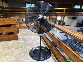 Air King High Velocity 30in Pedestal Fan, 1/4 Hp, 3-Speed.