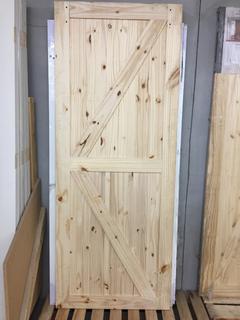 Colonial Elegance "Artesian" Barn Door, 33 in x 84 in, Damaged. (WH)