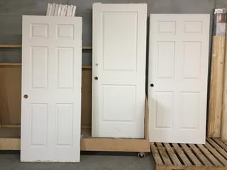 (11) Jeldwen Interior Doors, (5) Cambridge 32 in & (6) Colonist 36 in & (1) 32 in & Frame Material. (WH)