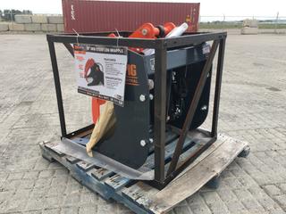 Unused TMG Industrial 30in Skid Steer Log Grapple Attachment, 42in Claw Opening, 3000-lb Grapple Capacity, Universal Mount, TMG-SLG30.