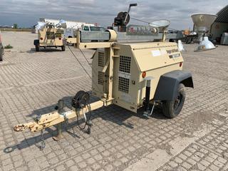 2005 Ingersoll-Rand S/A Hitch Portable Light Tower c/w Kubota D905, 3 Cyl Diesel, Pintle Hitch, 2in Ball Hitch Combo, Showing 4314 Hours, S/N 4FVLSBDA85U358326