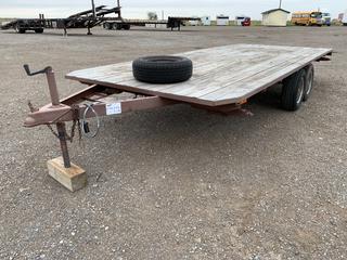 Custombuilt 18ft T/A Deck Utility Trailer c/w (4) Leveling Jacks, 2 5/16in Ball, Spare Tire, 215/70R15 Tires, VIN 2ATP06273AU751978