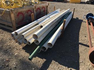 Quantity of Assorted White PVC Pipes and Water Hoses.