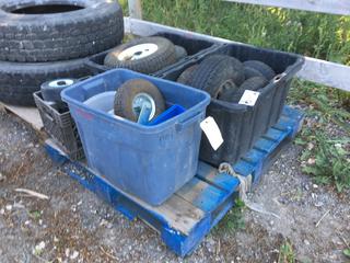 Pallet of Assorted Wheels and Castors.