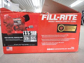 Fill Rite FR604H, 115V/AC up to 15GPM High Flow Fuel Transfer Pump. (1-A-2)