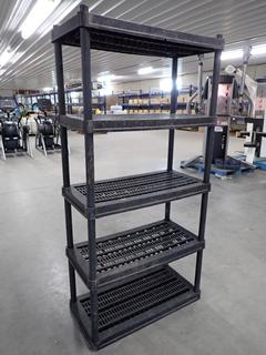 5-Shelf Resin Storage Rack 35in x 17in x 72in. (WH)