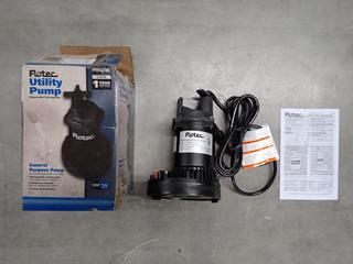 Flotec FPOS1250X, 1/6Hp, 1200 Gal/Hour General Purpose Utility Pump. (3-B-2)