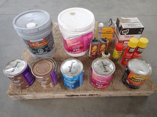 Quantity of Assorted Caulking, Paint, Stain and Crack Filler. (3-T-4)