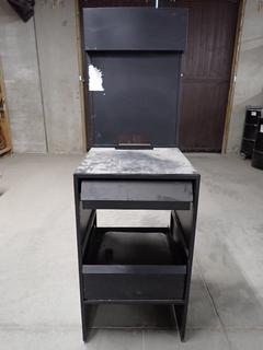 Industrial Steel Mobile Work Station Cart w/ Slide Out Shelves, Approximately 22 in. x 23 in. x 68 in. (WH)