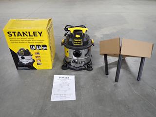 Stanley SL8115 Stainless Steel Wet/Dry Vac, 19.9L, 4.0 Peak HP, Unused. (1-C-1)