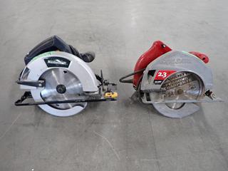 Mastercraft 7 1/4 in. & Skilsaw 7 1/4 in Circular Saws. (2-C-2)