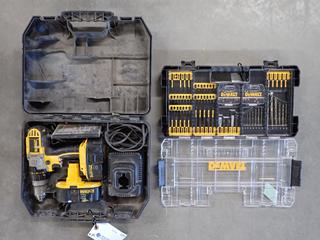 DeWalt DCD950, Cordless 1/2 in. 18V Hammer Drill c/w (2) Batteries & Charger, DeWalt Drill Driver Set (Incomplete). (2-B-3)