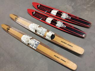 (2) Pairs of Water Skis, Adult & Kids. (9-D-1)