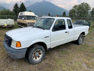 Selling Off-Site - 2005 Ford Ranger XLT Pickup c/w 3.0L V6, VIN 1FTZR44U15PA22007, Located In Fernie, B.C. Viewing By Appointment Only Email brad.bjarnason@fernie.ca  *Note: Out Of Province*